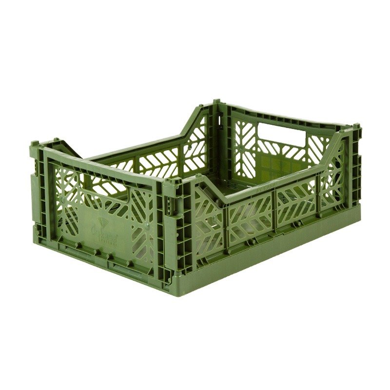 Turkey Aykasa Folding Storage Basket (M)-Army Green - Storage - Plastic 