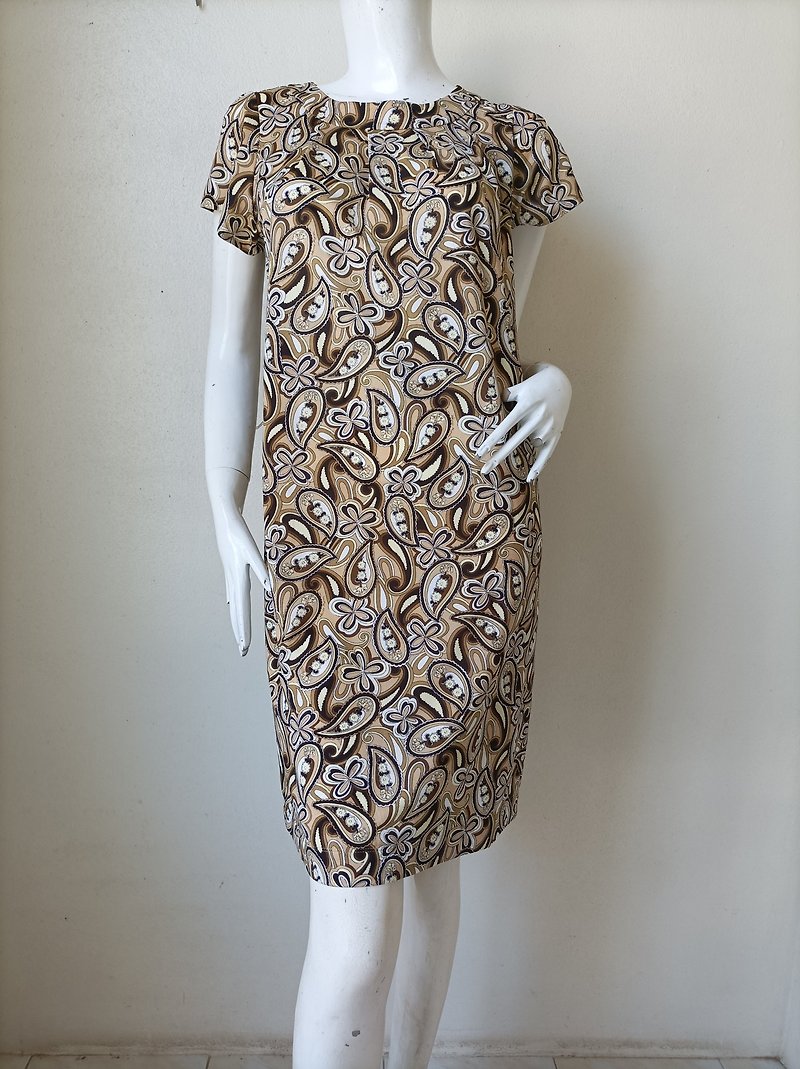 Vtg, Hanae Mori Print Dress Size 40 - One Piece Dresses - Polyester 