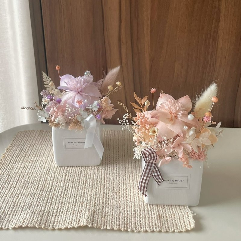 【擴香盆花】生日禮物 辦公室小物 客製化 擴香花 乾燥盆花 擴香 - 乾燥花/永生花 - 植物．花 