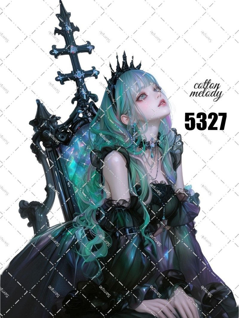 original sticker no.5327 人物ステッカー オリジナルステッカー オリジナル人物ステッカー 装飾ステッカー cotton melody - 貼紙 - 紙 