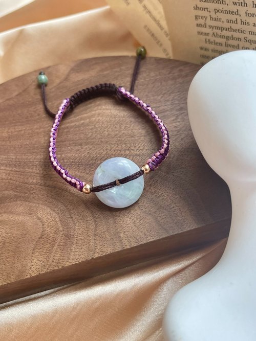 翡翠設計館 / 賞翠•玩翠 EXE Jewelry 春採平安扣翡翠手繩 手鍊 |天然緬甸翡翠