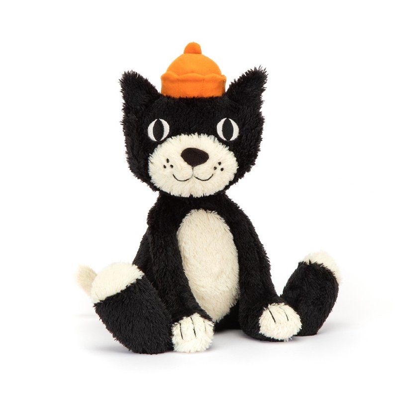Jellycat Jack 吉利果凍貓 貓老闆32cm - 公仔/玩偶 - 聚酯纖維 黑色
