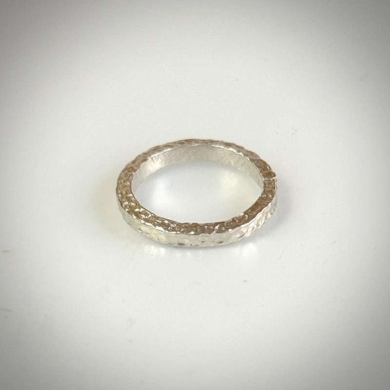 925純銀 厚實紋理戒指 - 戒指 - 純銀 