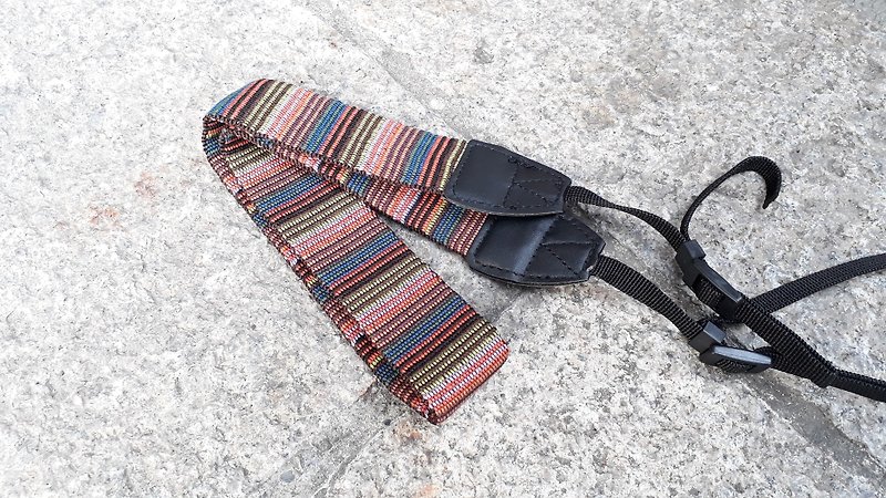 AMIN'S SHINY WORLD featured double-sided national striped camera strap - Cameras - Paper Multicolor