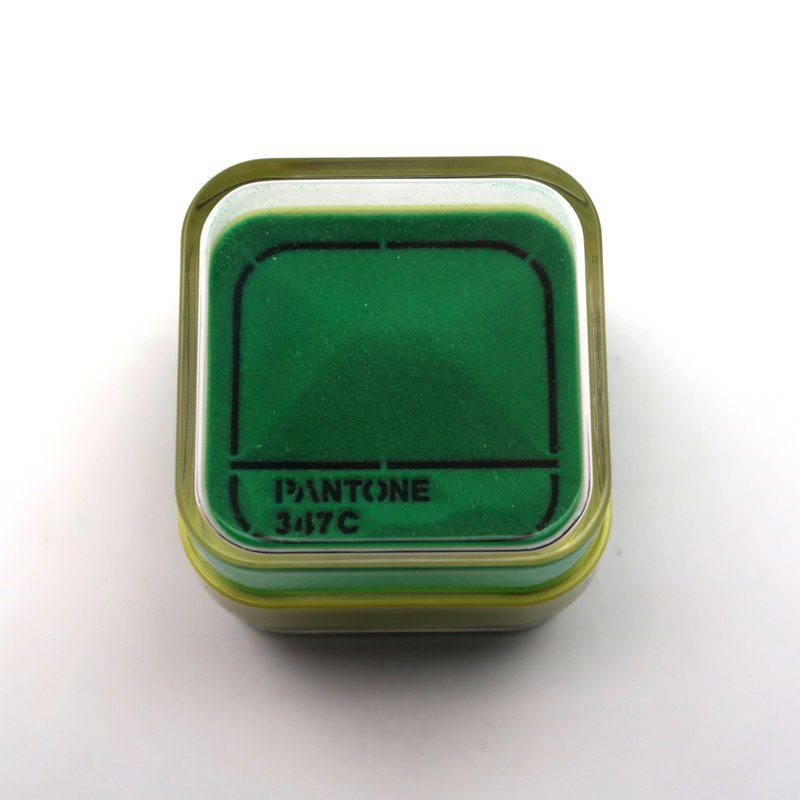 Christmas fast shipping [PANTONE color ticket limited gift] PANTONE347 green/double-sided hourglass - Items for Display - Acrylic Green