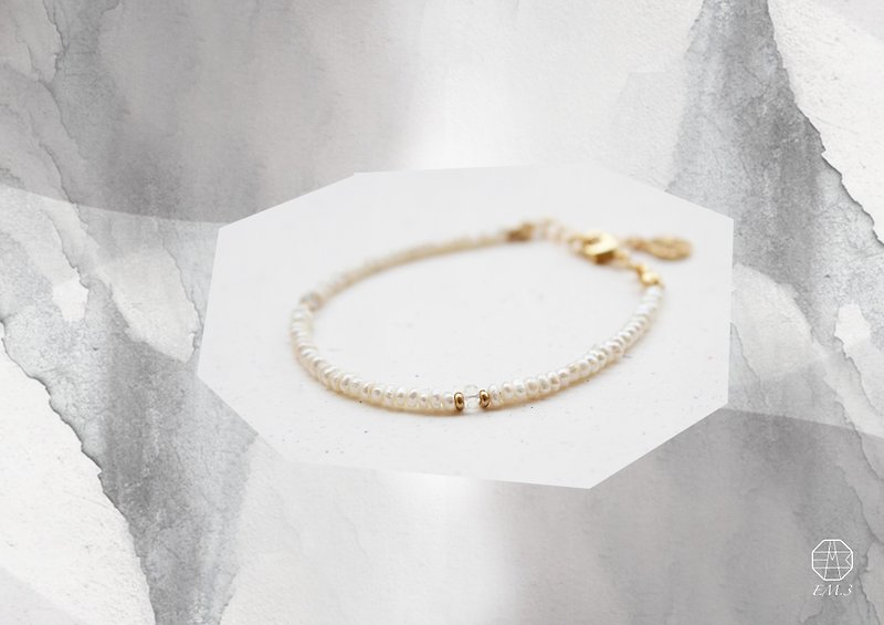 June Birthstone - Moonstone Moonstone Pearl Series Bracelet - Bracelets - Gemstone Transparent