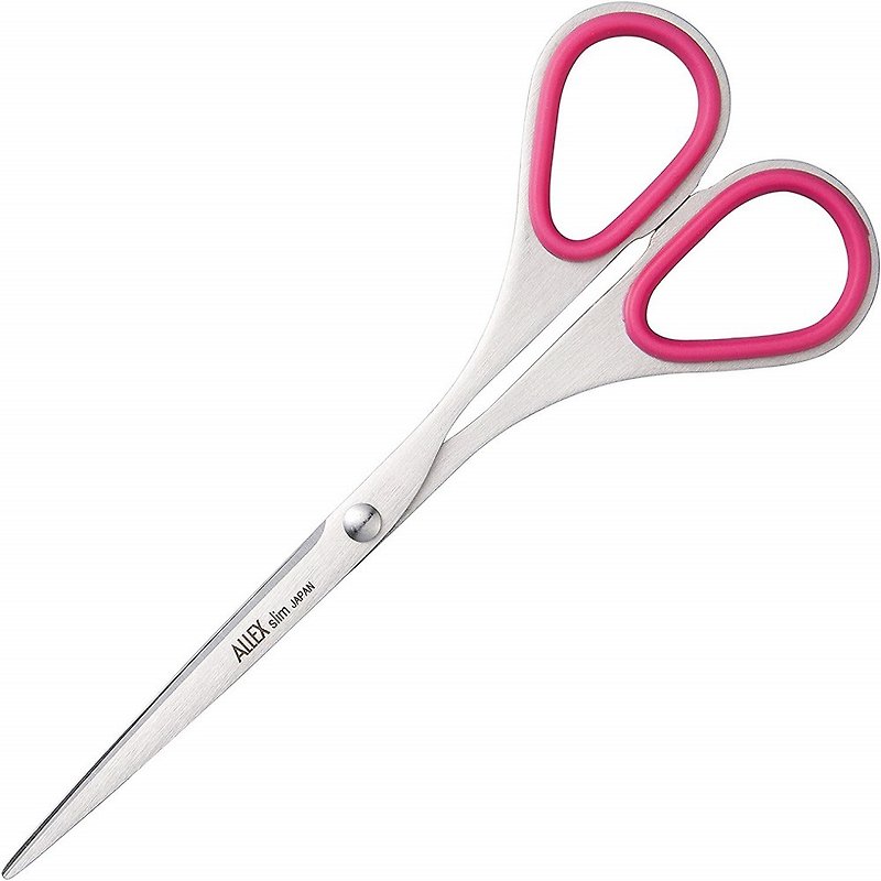 Slim Slim Long Blade Scissors (Large) 140-Pink - กรรไกร - สแตนเลส สึชมพู