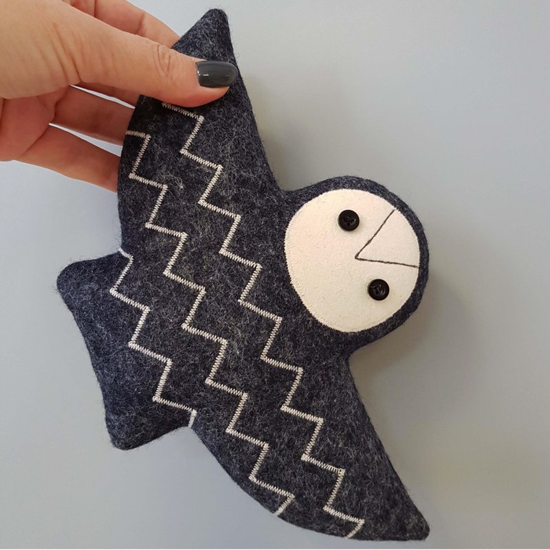 felt doll Owl sewing pattern PDF tutorial in English Digital download - 手工藝教學/工具書 - 其他材質 