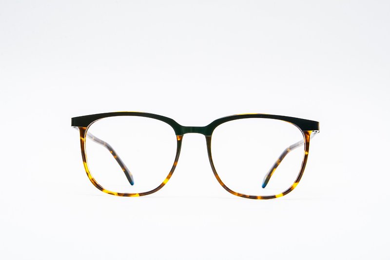 Large square stitching glasses│Canadian design- 【German OBE anklet without pinching face】 - กรอบแว่นตา - วัสดุอื่นๆ สีนำ้ตาล