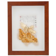 台湾の国宝コーチン陶器の縁起物壁飾り〜L四宝麒麟│卒業祝い