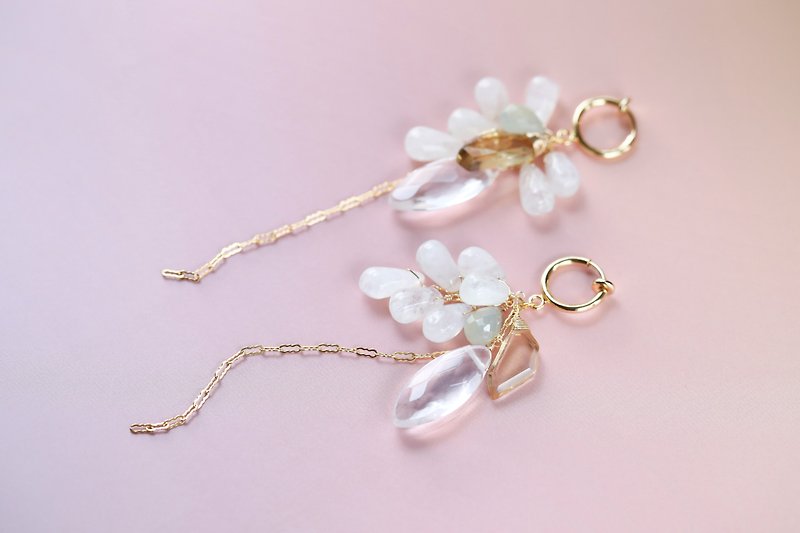 Earrings & Clip-On Trasparenza White - Earrings & Clip-ons - Semi-Precious Stones White