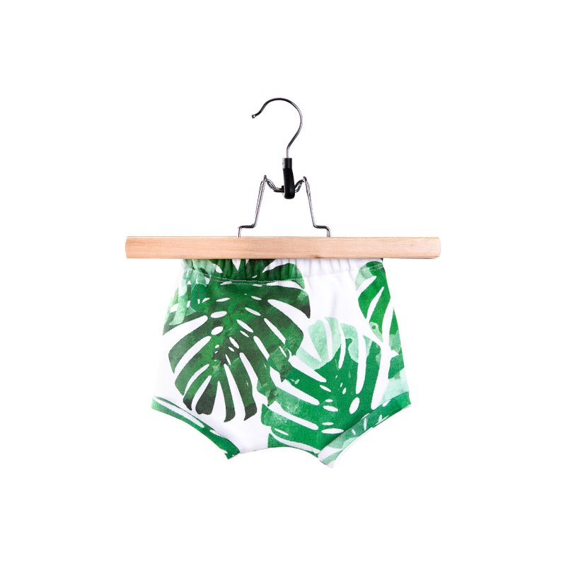 Monstera baby shorts, baby boy shorts, baby girl shorts, kids shorts - 男/女童長褲/短褲 - 棉．麻 多色