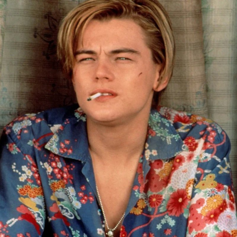 Romeo and Juliet Hawaiian Shirt Leonardo DiCaprio (Original Genuine 100%) - Men's Shirts - Other Materials Blue