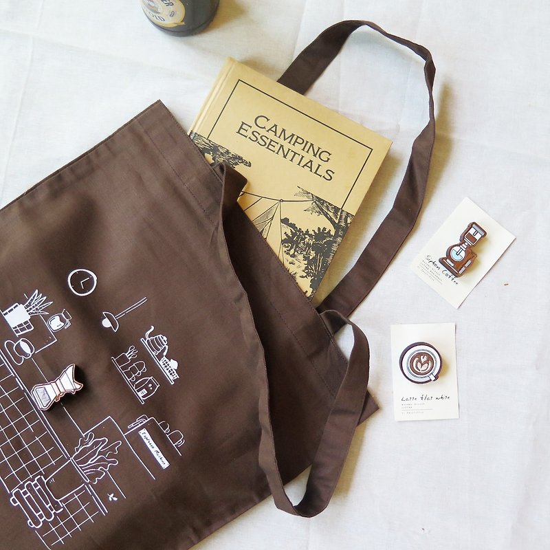 Coffee cafe linen bag - Messenger Bags & Sling Bags - Cotton & Hemp Multicolor