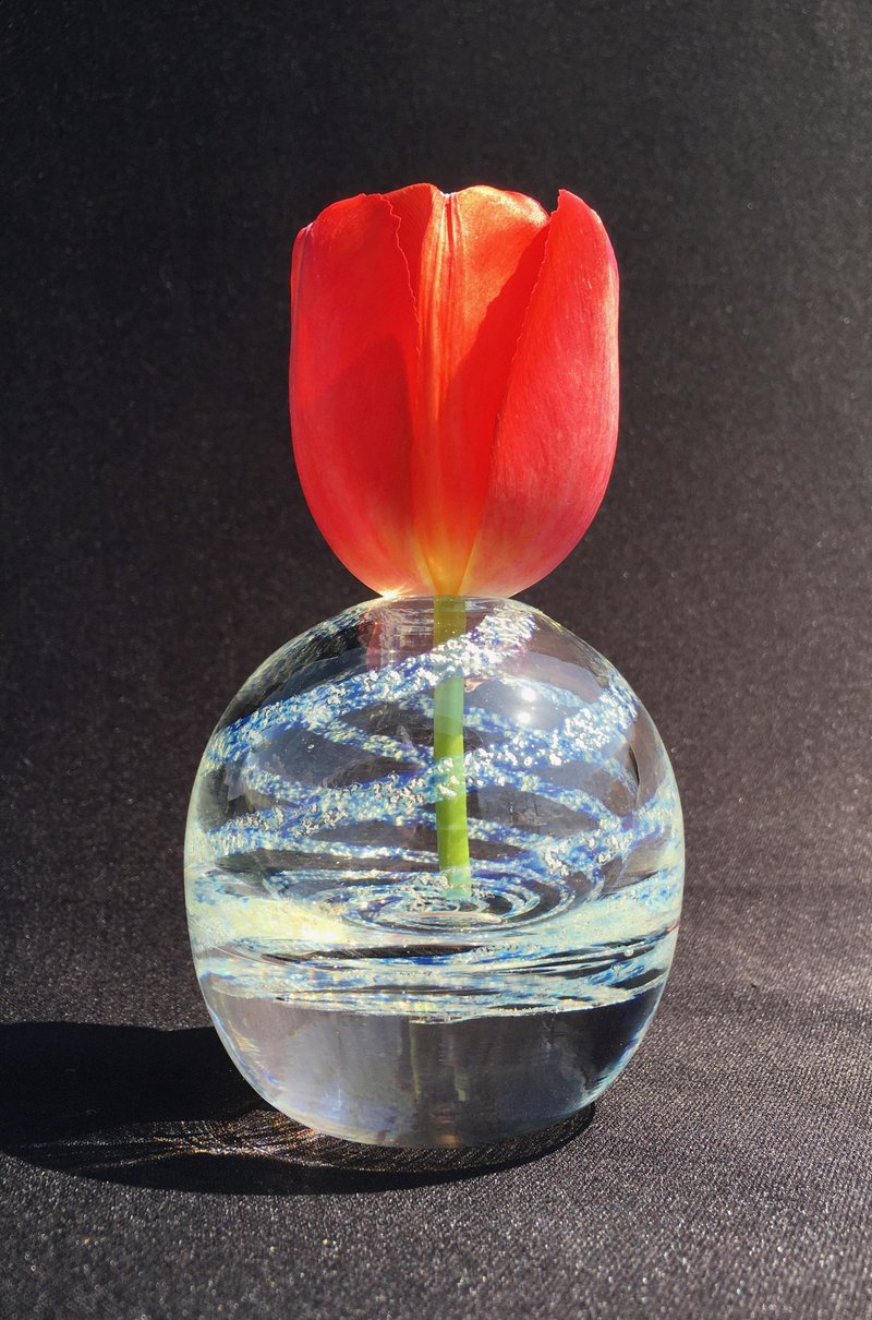 銀河 一輪挿し 花器 球体 - 花瓶/花器 - 玻璃 銀色