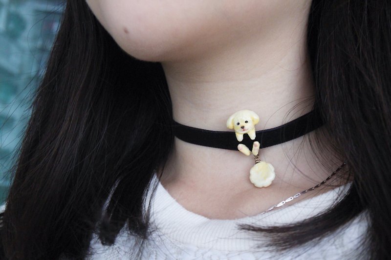 Dog Necklace  Choker - Chokers - Clay Brown
