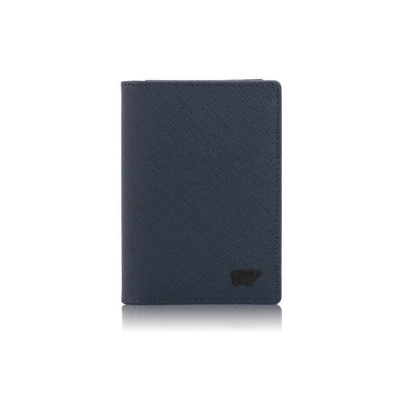 【免費升級送禮包裝】洛菲諾P-II 厚型名片夾-藍色/BF347-402-NY - 卡片套/卡片盒 - 真皮 藍色