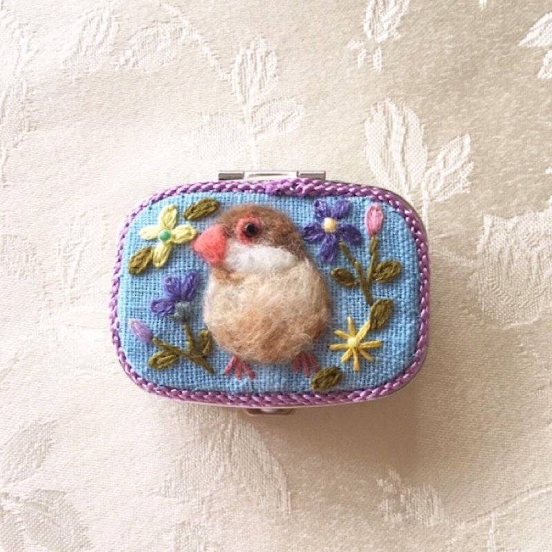 pill case of  java sparrow - Toiletry Bags & Pouches - Cotton & Hemp Blue