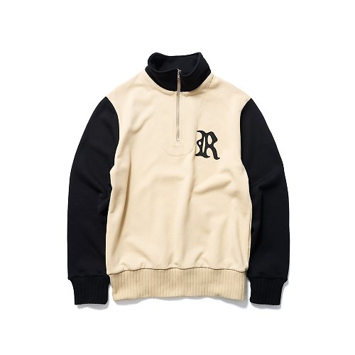 Retrodandy Half-Zip Racing Sweater - 卡其 Khaki