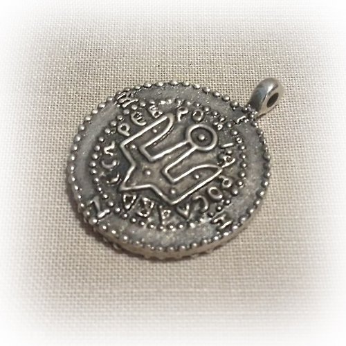 Gogodzy Ukraine silver pendant,Vintage silver pendant,copy of a medieval coin,ukrainian