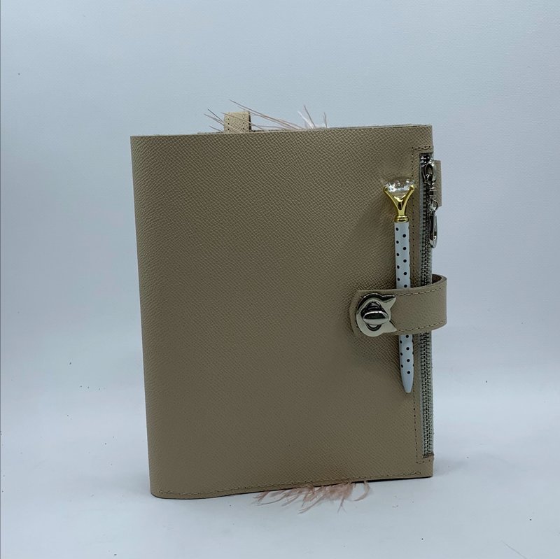 Natural Italian Leather Planner - Notebooks & Journals - Genuine Leather Gold