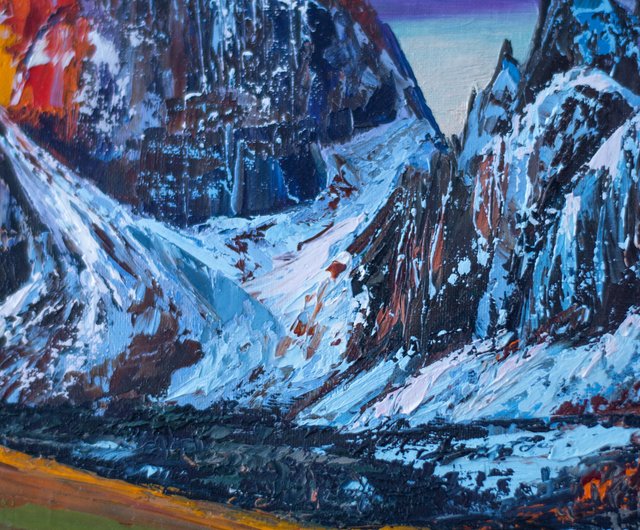 Amazon｜川合修二 常念岳1 SM号 油彩画 油絵 風景画 山岳 自然