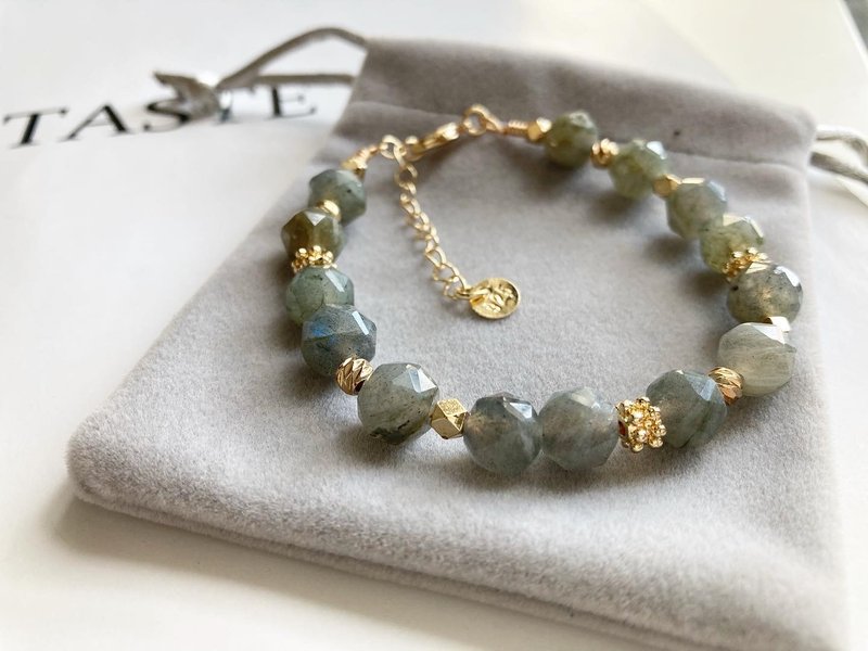 Enhance inspiration, stabilize mood, attract soul mate, labradorite bracelet - สร้อยข้อมือ - คริสตัล 