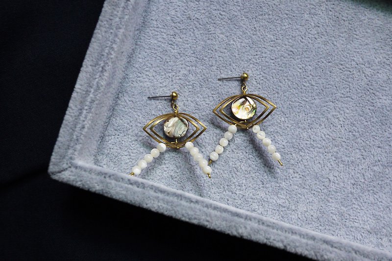 Eye of Horus - Bronze Earrings - Earrings & Clip-ons - Copper & Brass Gold