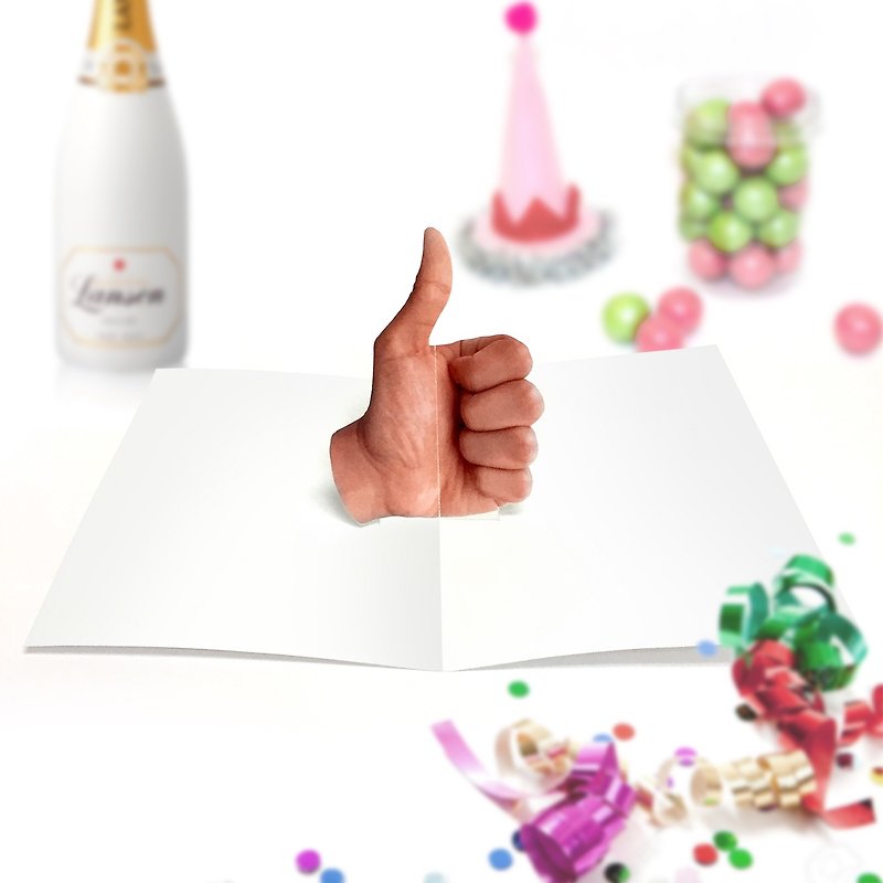 Well Done Card | Thumbs Up Card | Pop Up Card - Cards & Postcards - Paper 