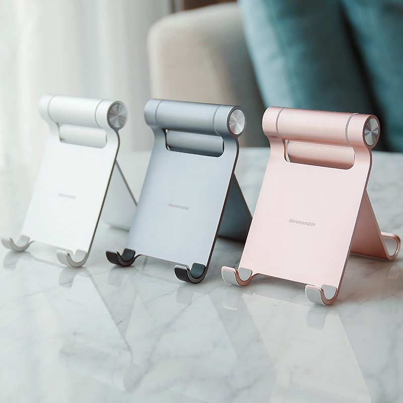 Metal shimmer/Mobile phone and tablet aluminum alloy holder | Beautiful texture and multi-angle adjustment - ที่ตั้งมือถือ - อลูมิเนียมอัลลอยด์ หลากหลายสี