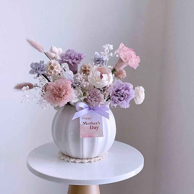 [Permanent Flower] Pink Purple Carnation Permanent Flower Table Flower - Dried Flowers & Bouquets - Plants & Flowers Pink