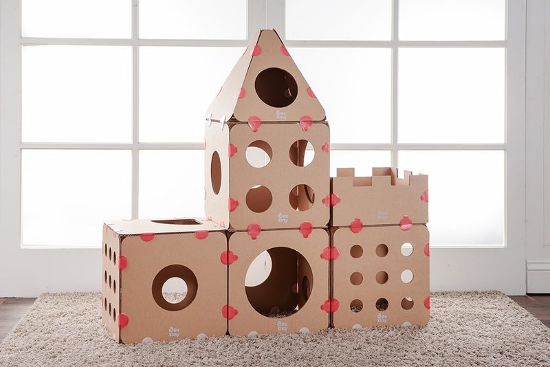 暖心價 BoxKitty 百變貓跳台 夢幻城堡 - 貓/狗玩具 - 紙 粉紅色