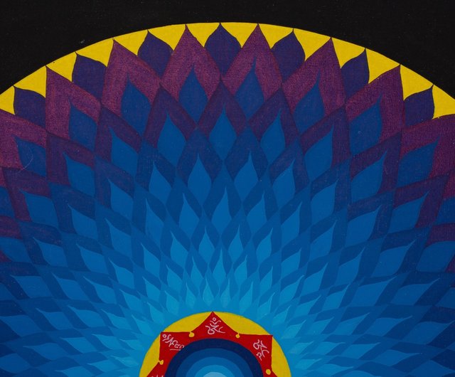 【画像追加・底値】チベタンラグ 蓮華マンダラ 長方形 0000000421723_OAqC3Ee.jpg