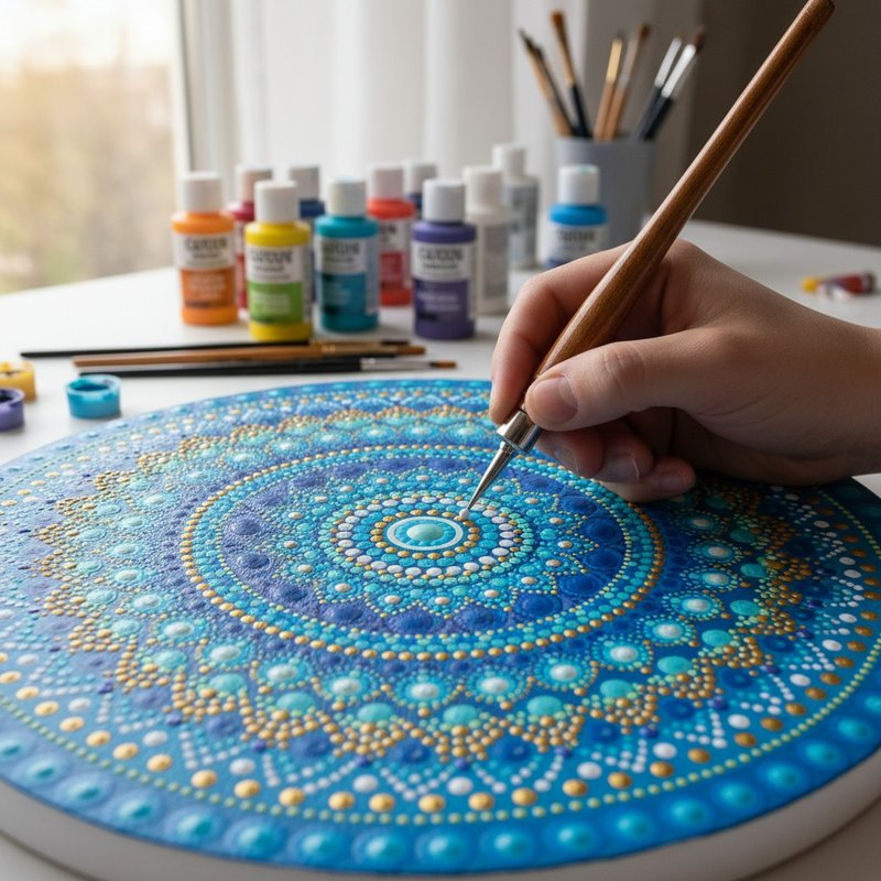 能量點點曼陀羅體驗 - 插畫/繪畫/寫字 - 顏料 