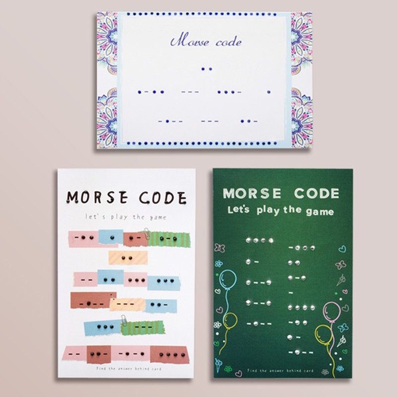 【GFSD】ラインストーンブティック-手作りモールス信号カード - カード・はがき - 紙 