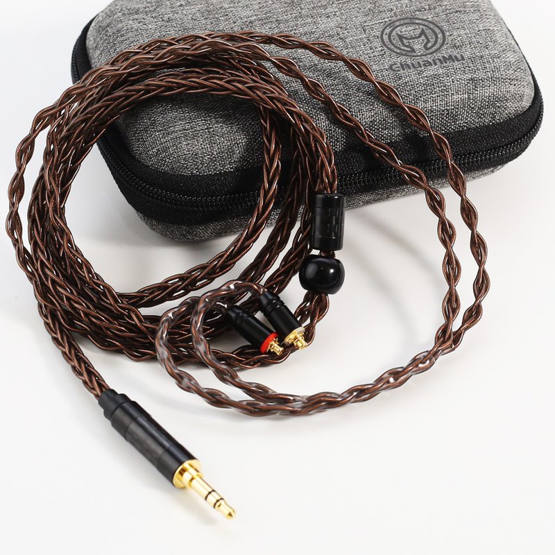 Headphone upgrade cable professional carbon fiber 192 core [Kawaki] exquisite design [M103] single crystal Bronze - Gadgets - Other Materials 