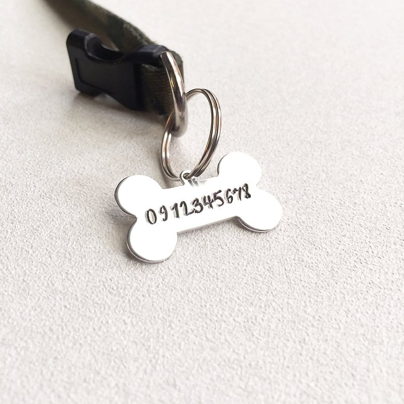found / bone-shaped dog ID tag - Collars & Leashes - Aluminum Alloy Silver