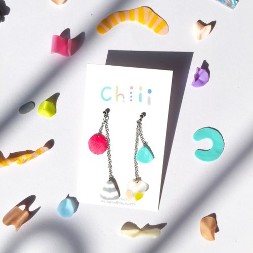 chiii 搖擺叮叮夾式/針式耳環