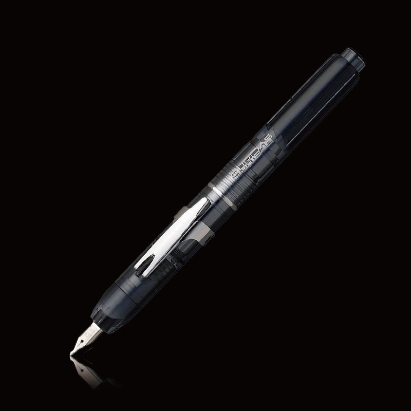 PLATINUM プラチナ CURIDAS ノック式万年筆セット - グラファイトブラック - EF（極細） - 万年筆 - レジン ブラック