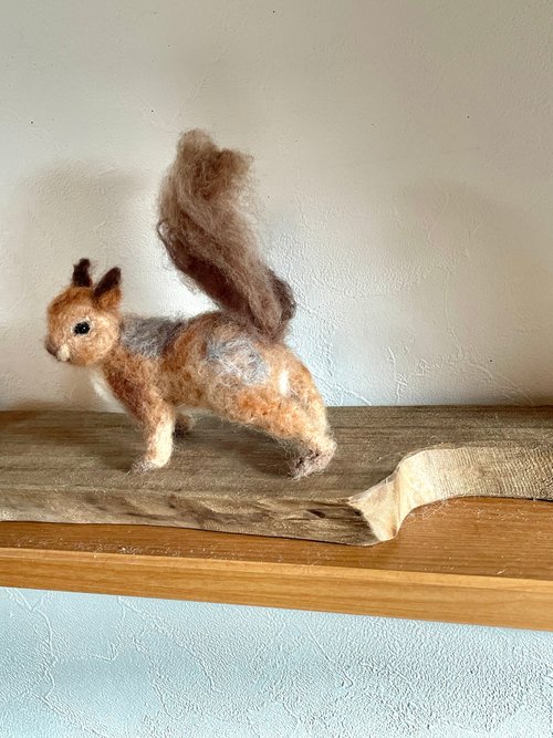 羊毛フェルト リス - ショップ yottymikan 編み物/刺繍/羊毛フェルト
