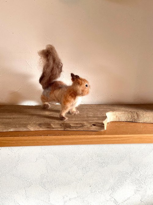 羊毛フェルト リス - ショップ yottymikan 編み物/刺繍/羊毛