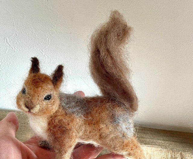 羊毛フェルト リス - ショップ yottymikan 編み物/刺繍/羊毛フェルト
