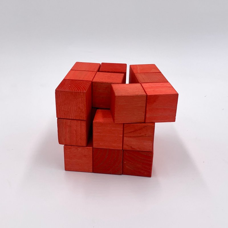 Middle blocks (red) - บอร์ดเกม - ไม้ สีกากี