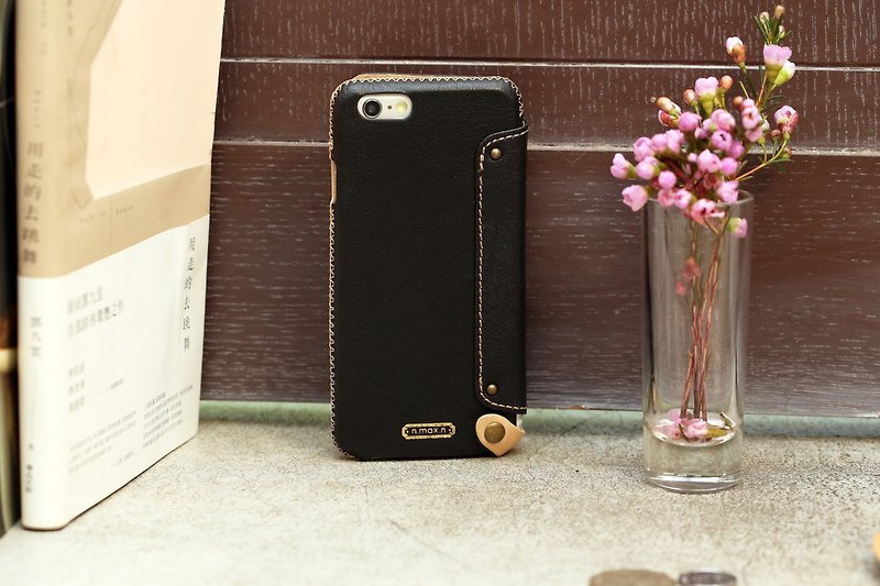 iPhone 6 PLUS /6S PLUS / 5.5 inch Mystery Series Leather Case - Black - Phone Cases - Genuine Leather Black