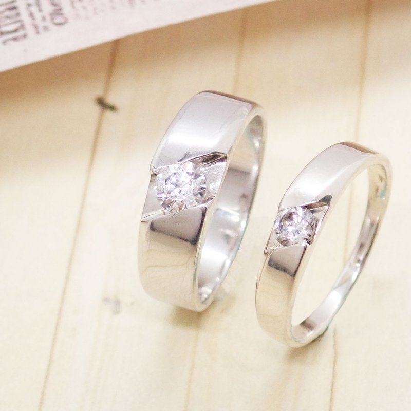 [Bifa Life] Sterling Silver Couple Ring—True Love Sterling Silver 925 Handmade Jewelry - แหวนคู่ - เงิน สีเงิน