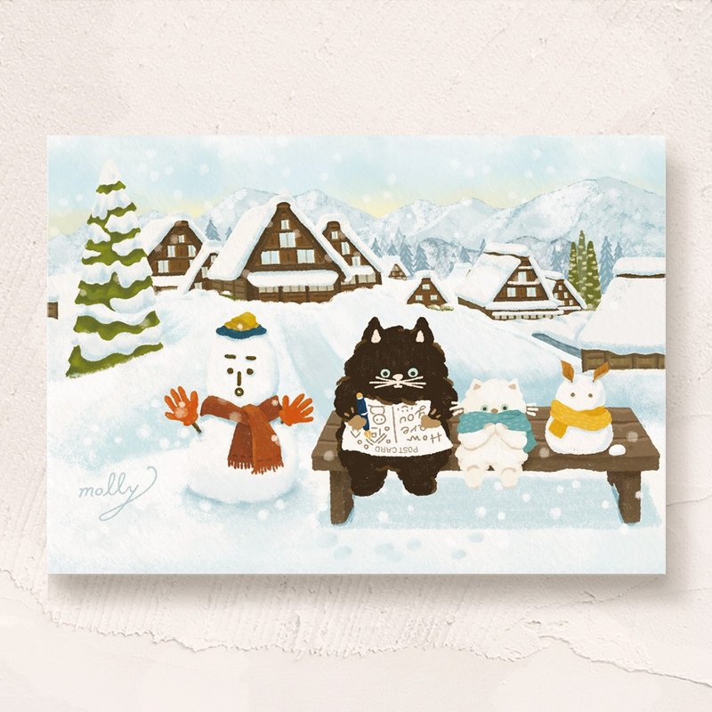 postcard-冬季的問候・新版 - 卡片/明信片 - 紙 藍色