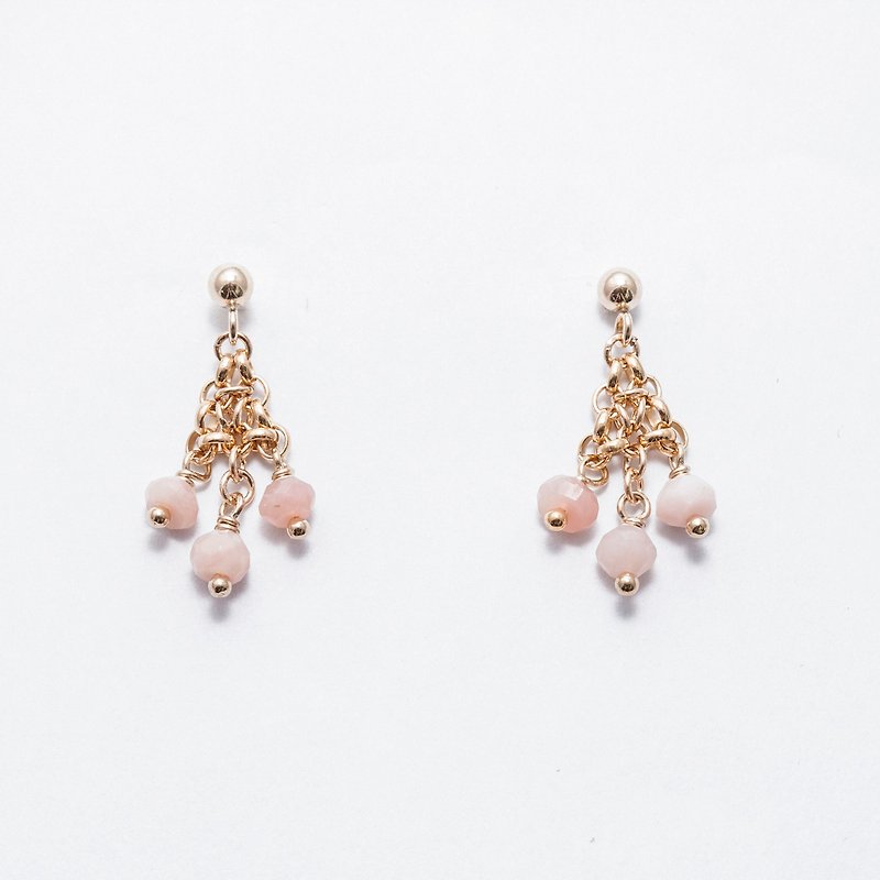 Opal - Earrings & Clip-ons - Other Metals Pink