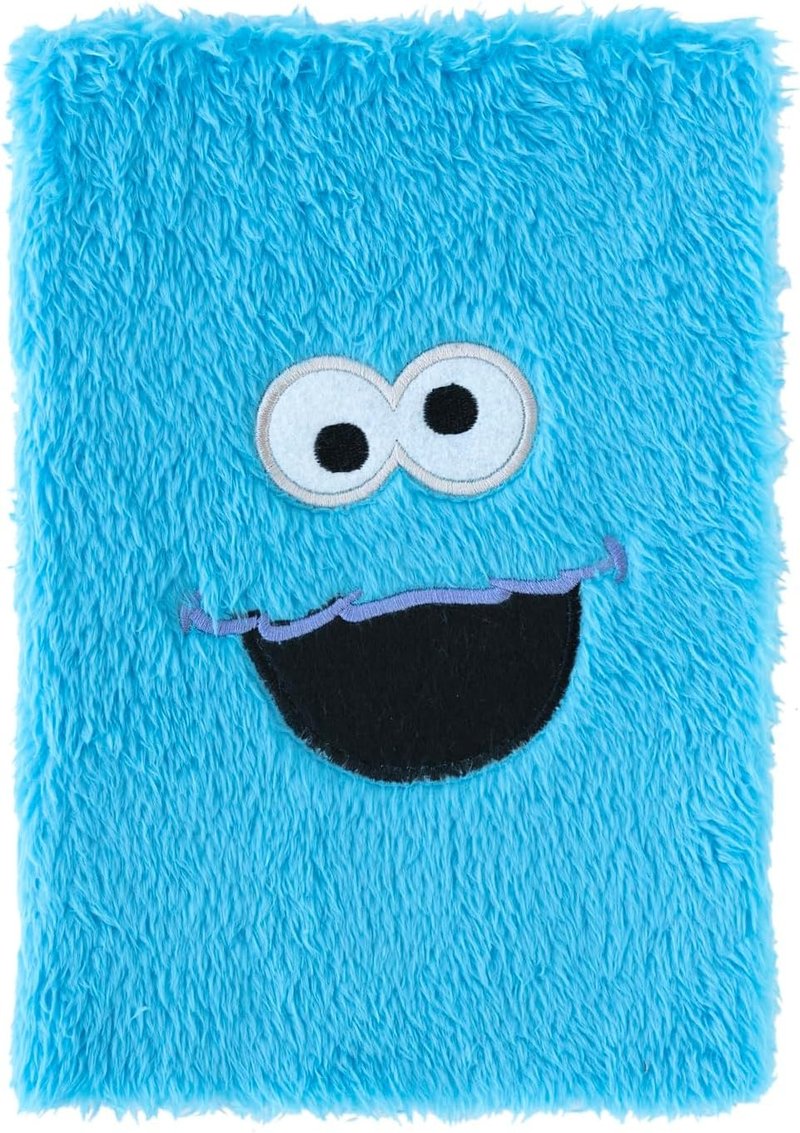 【Sesame Street】Cookie Monster A5 plush notebook/Cookie monster - สมุดบันทึก/สมุดปฏิทิน - วัสดุอื่นๆ สีน้ำเงิน