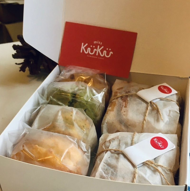 【MissKuKu】2 cinnamon rolls + 4 scone gift boxes_New Year event in progress - เค้กและของหวาน - อาหารสด 