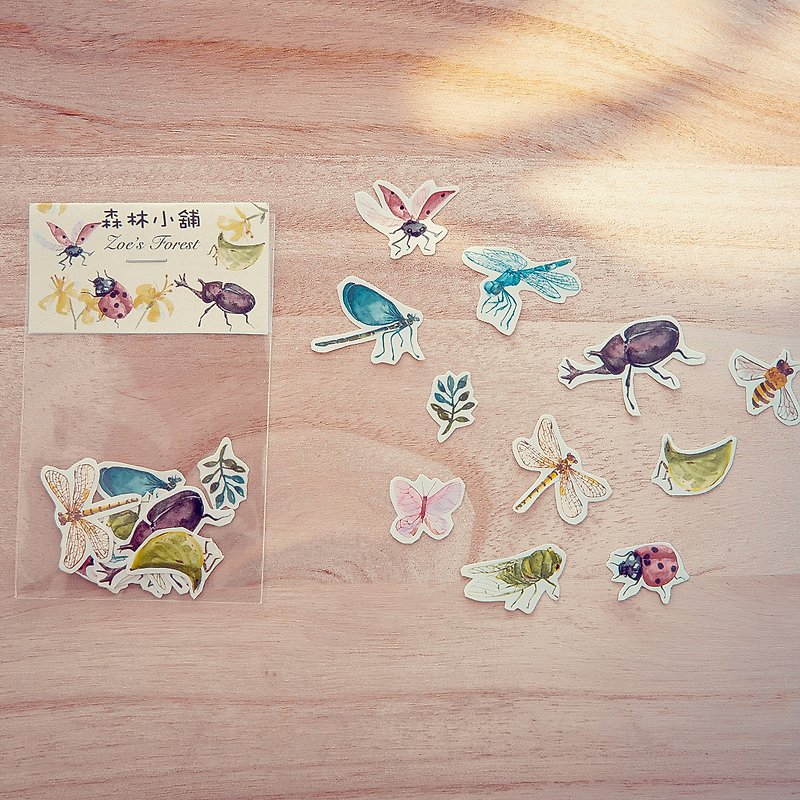 Zoe's forest Insect Party Sticker - สติกเกอร์ - กระดาษ 